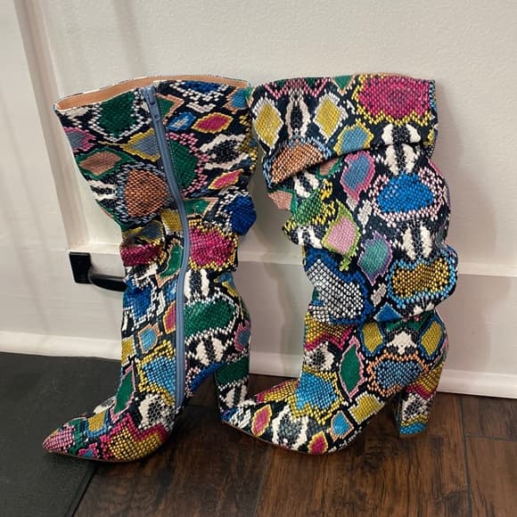 Liliana Hariot Rainbow Slouchy Boots Size 6 - Thumbnail 8