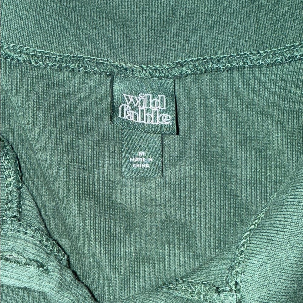 Wild Fable Forest Green Button Down Shirt - Thumbnail 3