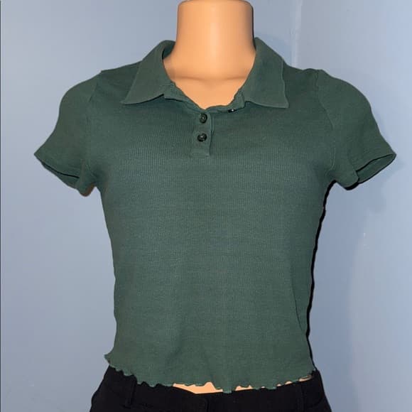 Wild Fable Forest Green Button Down Shirt - Thumbnail 5