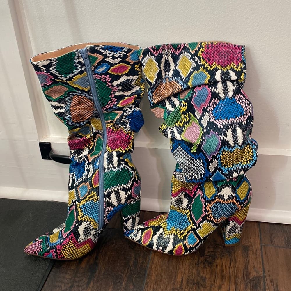 Liliana Hariot Rainbow Slouchy Boots Size 6 - Thumbnail 7