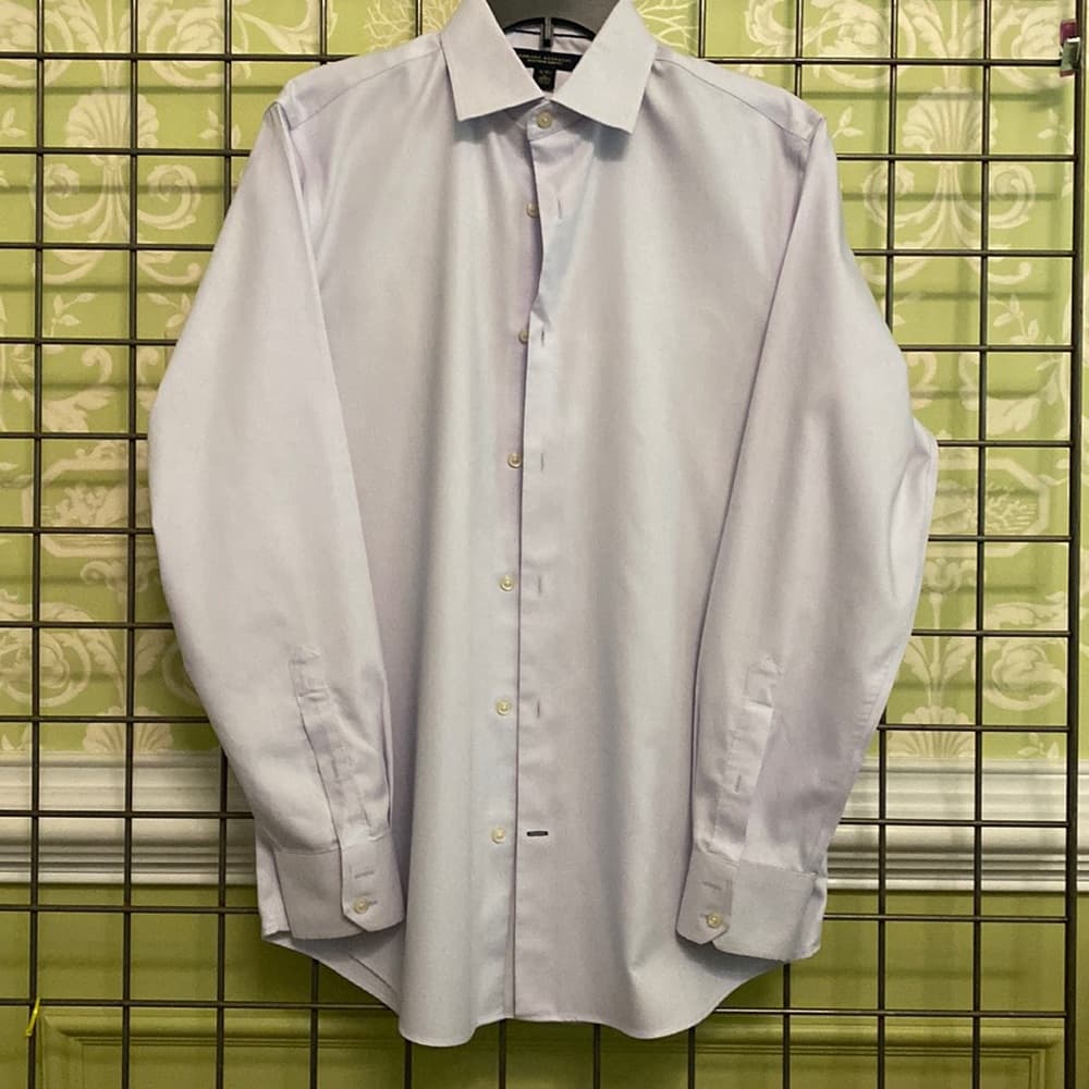 Lavender purple Banana Republic long sleeve button down shirt - Thumbnail 2