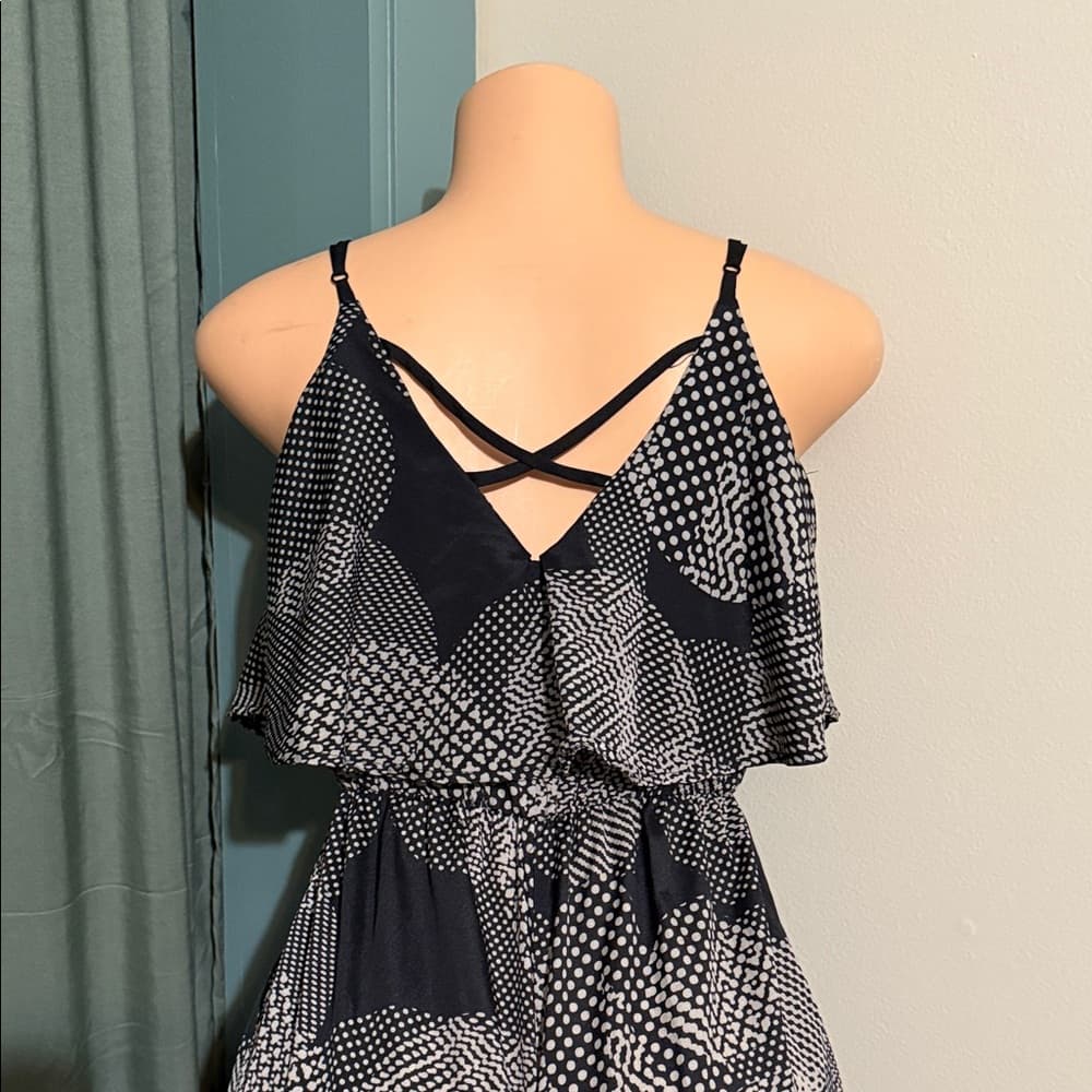 Chic Black and Gray Women's Jumpsuit - Thumbnail 2