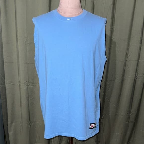 Nike Men's Light Blue Basketball Tank Top - Thumbnail 5
