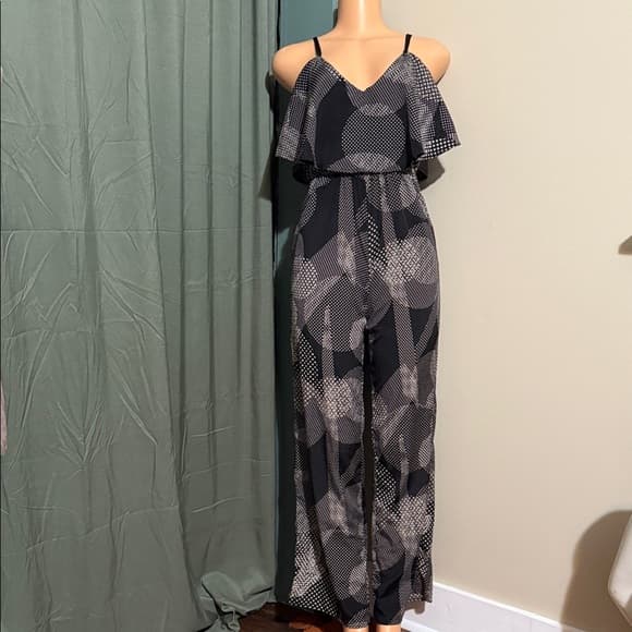 Chic Black and Gray Women's Jumpsuit - Thumbnail 5