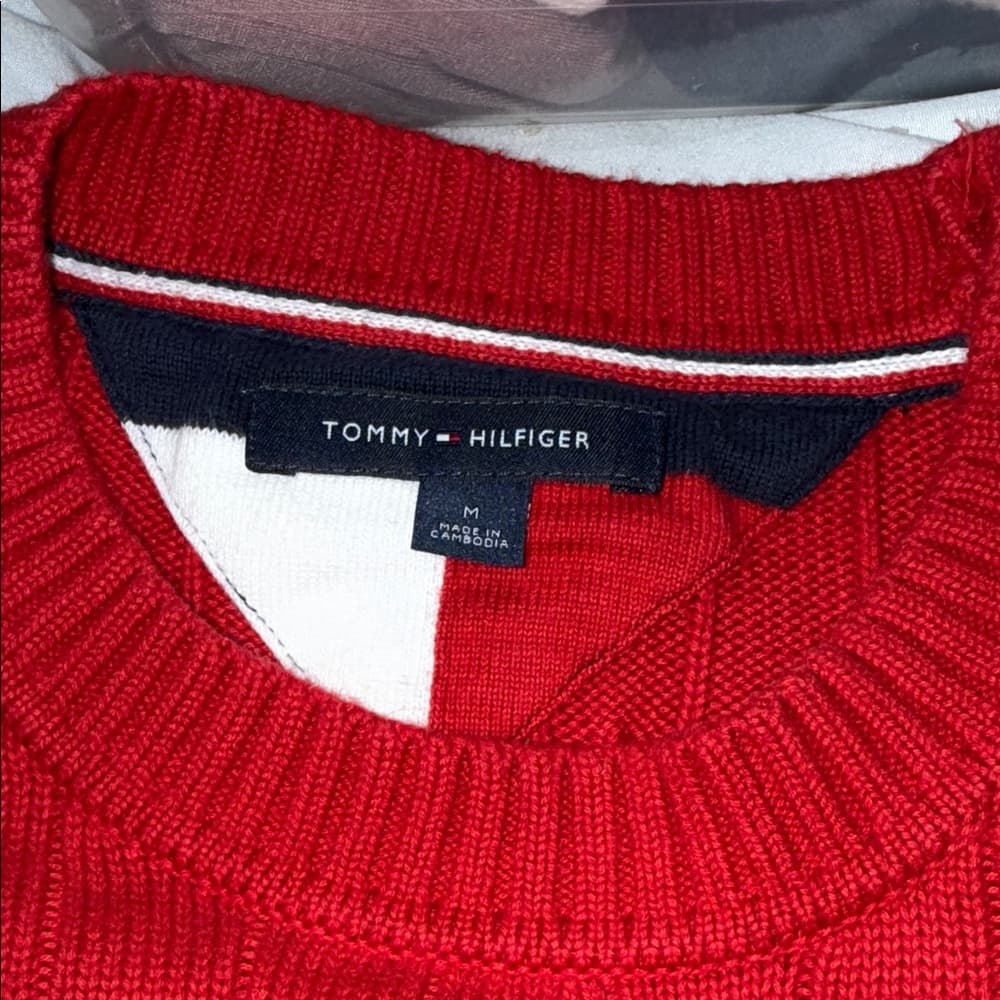 Tommy Hilfiger Red Crewneck Sweater - Thumbnail 2