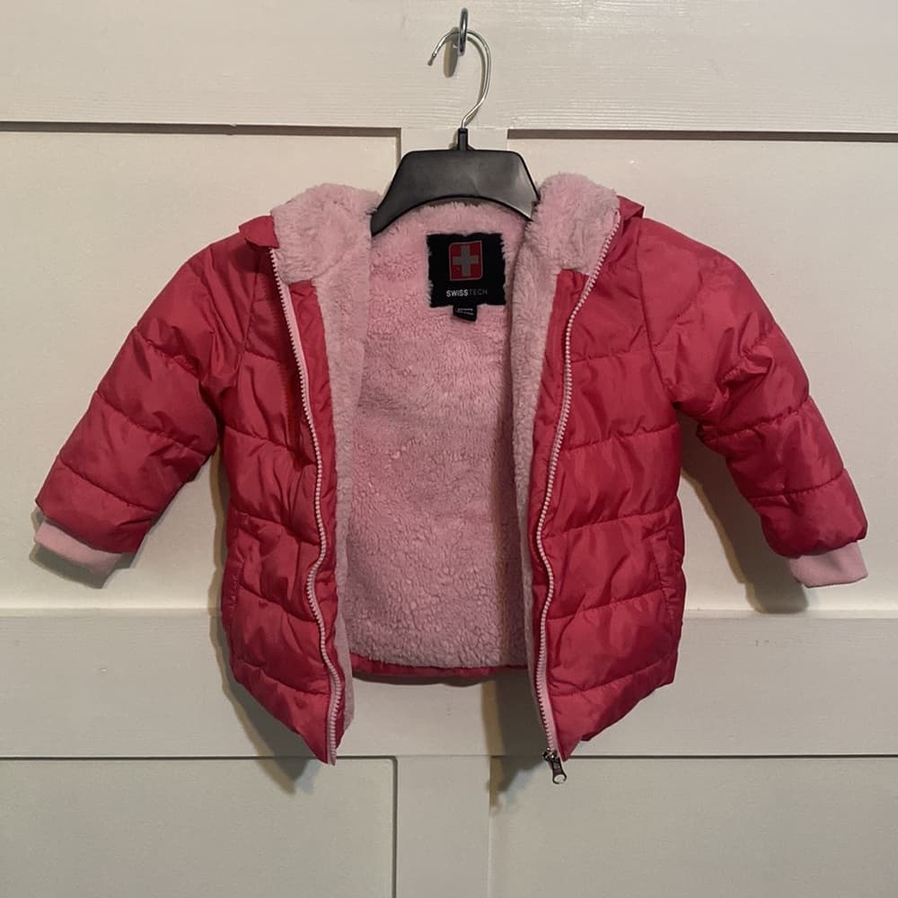 Swiss Tech pink puffer jacket - Thumbnail 5