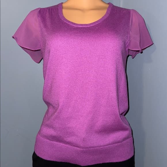 Purple dress too with sheer short sleeves - Thumbnail 7