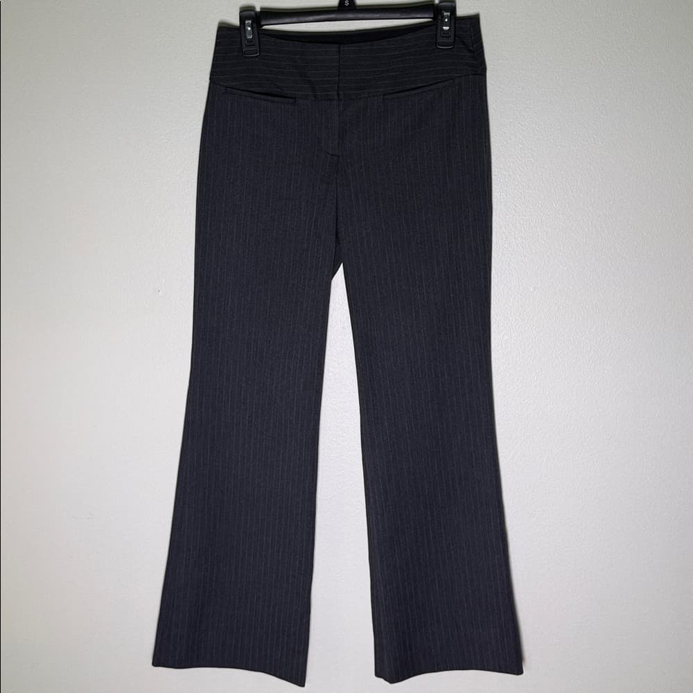 Gray pinstriped dress pants - Thumbnail 6