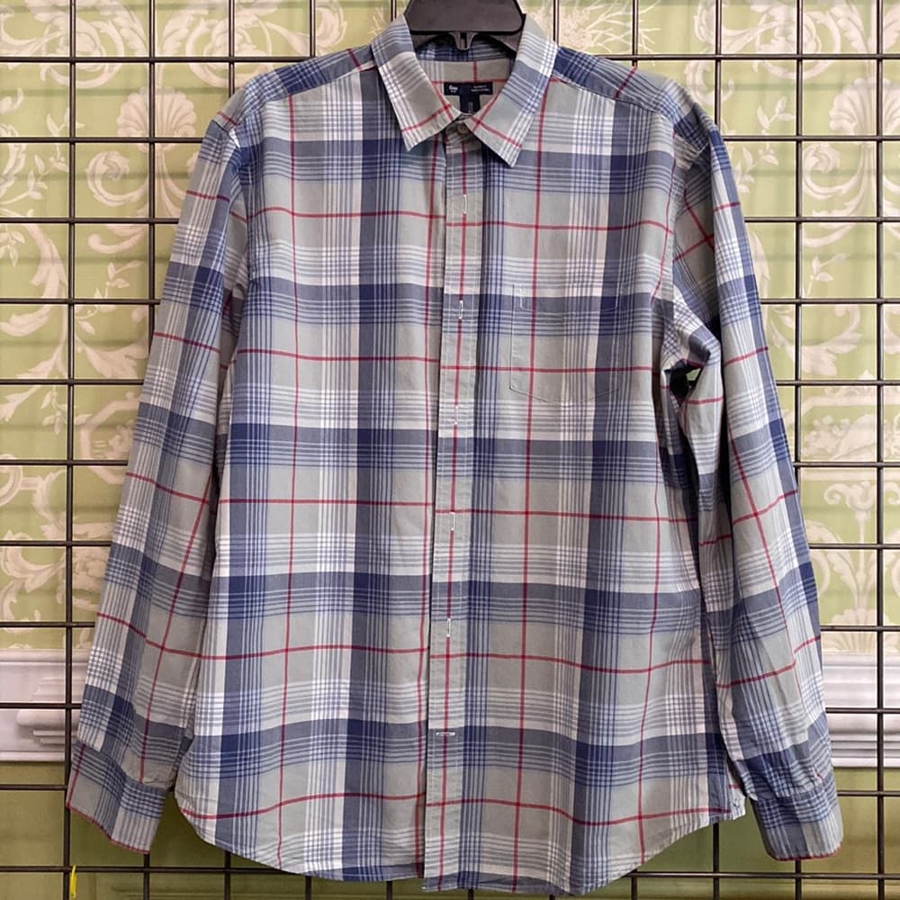 Gap classic fit long sleeve button down shirt* - Thumbnail 3