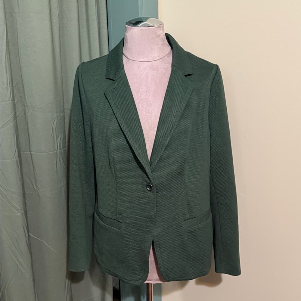 Dark Green Dress Jacket - Thumbnail 5