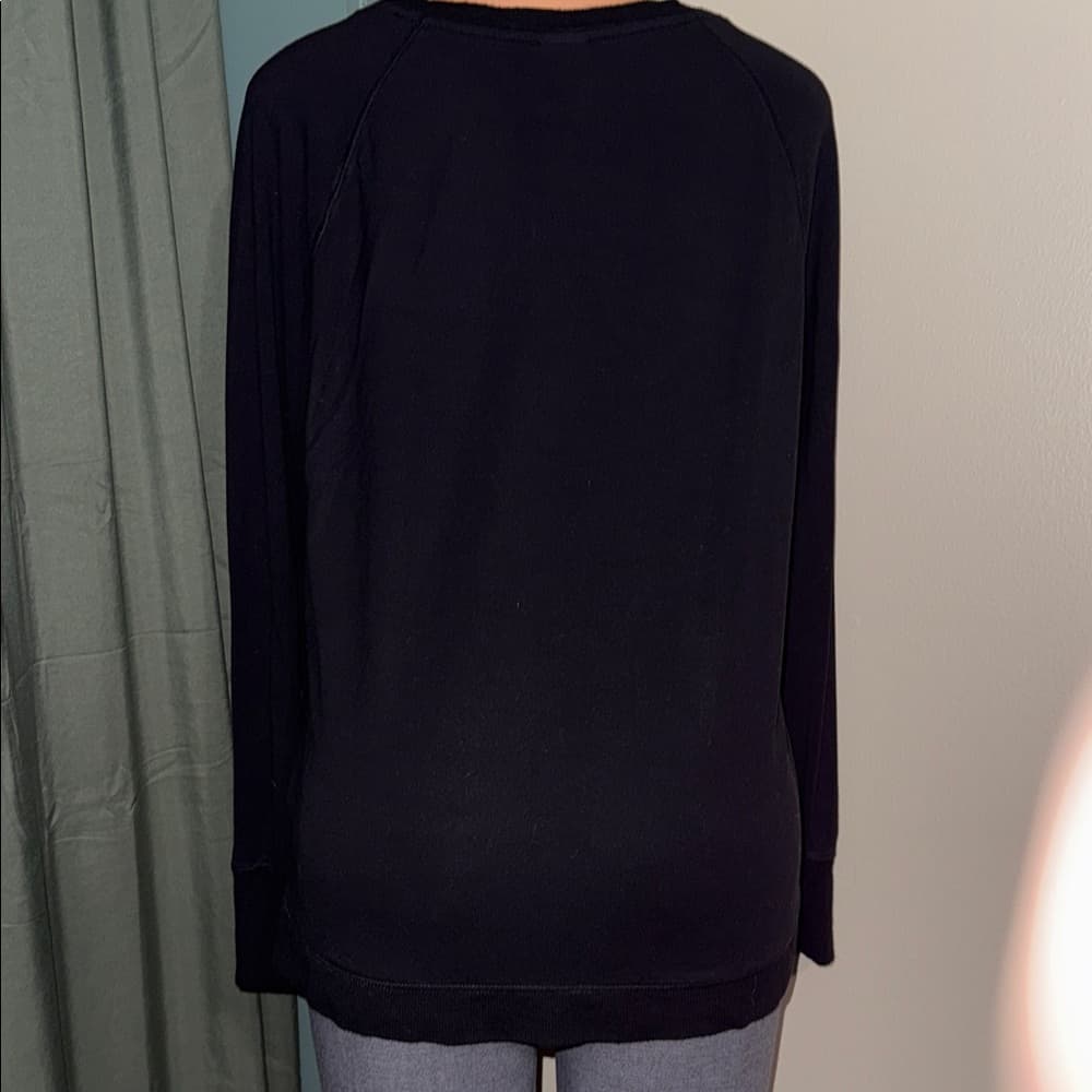 Avia Black Asymmetrical Long Sleeve Blouse - Thumbnail 2