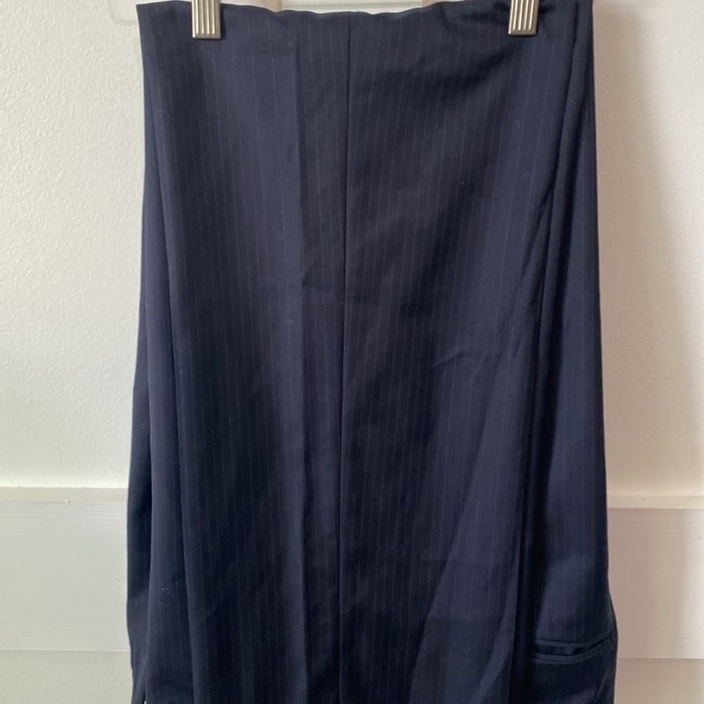 33 x 33 navy blue pin striped dress slacks - Thumbnail 2
