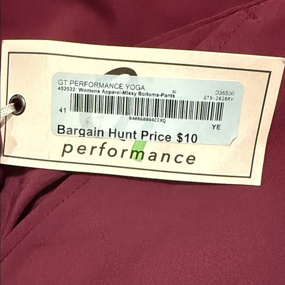 GT Performance Scrub Pants - Wine Colored, Size XL - Thumbnail 8