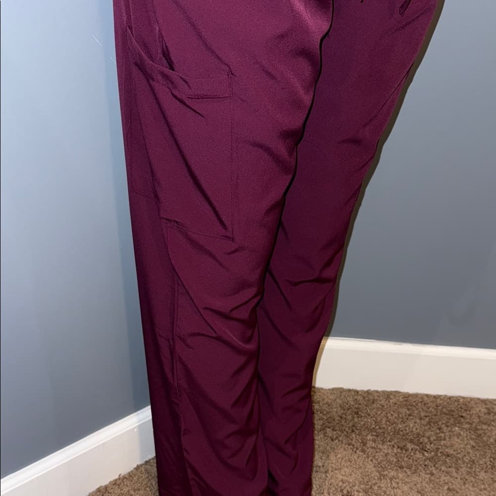 GT Performance Scrub Pants - Wine Colored, Size XL - Thumbnail 4