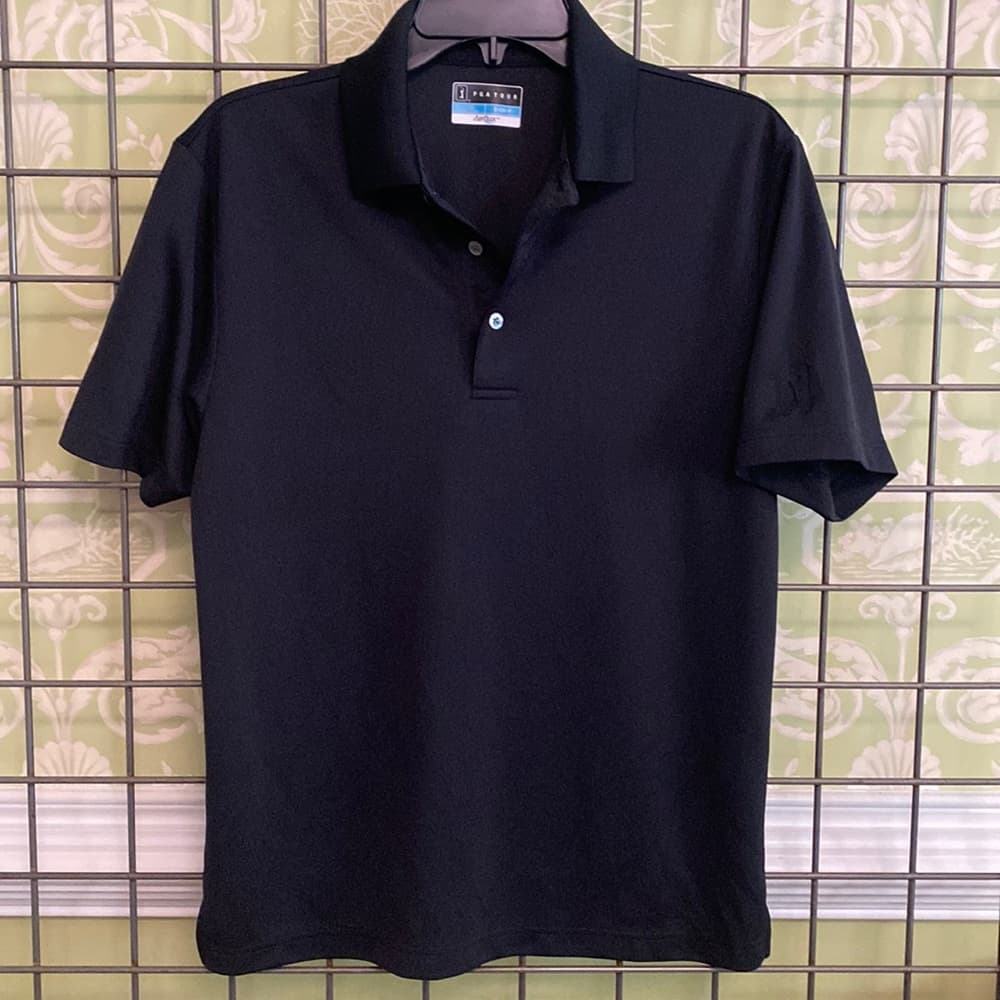 Black PGA golf shirt - Thumbnail 3