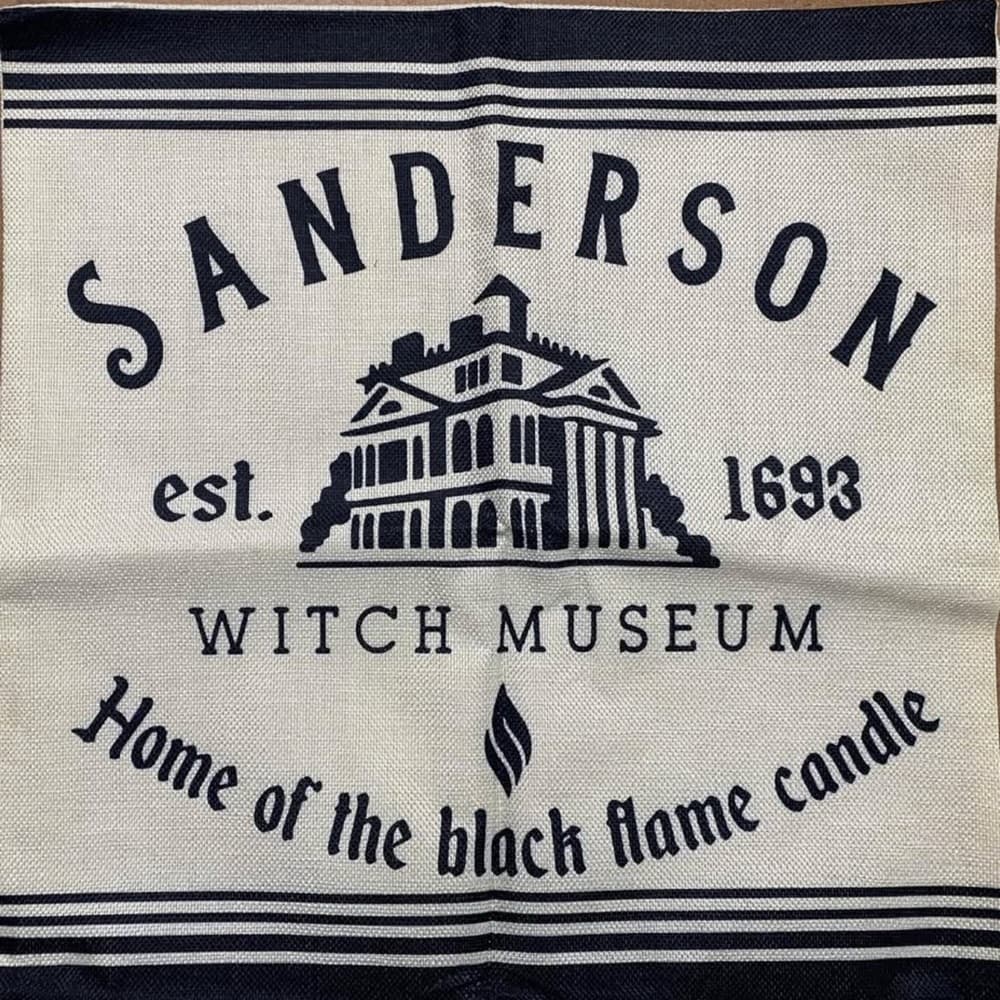 Witch Museum Pillow Covers 18” x 18” - Black and White - Thumbnail 2