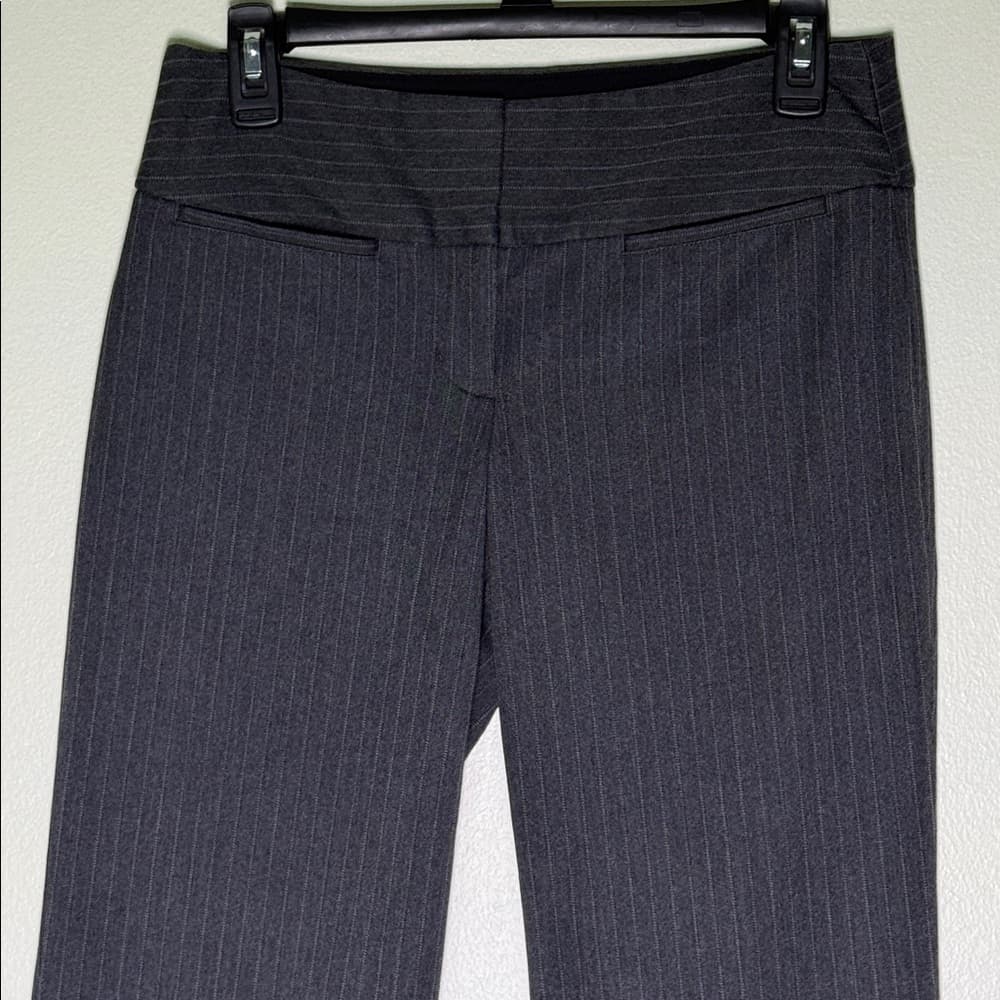 Gray pinstriped dress pants - Thumbnail 2