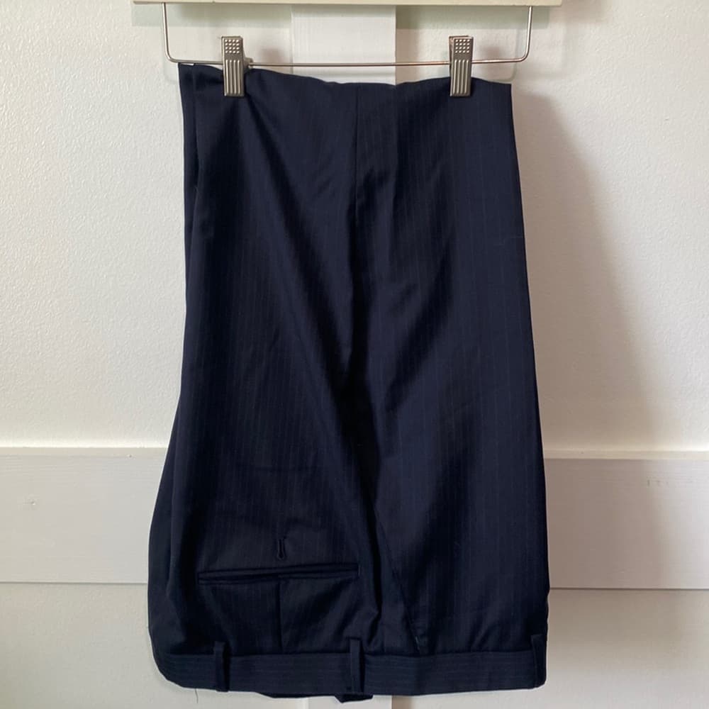 33 x 33 navy blue pin striped dress slacks - Thumbnail 4