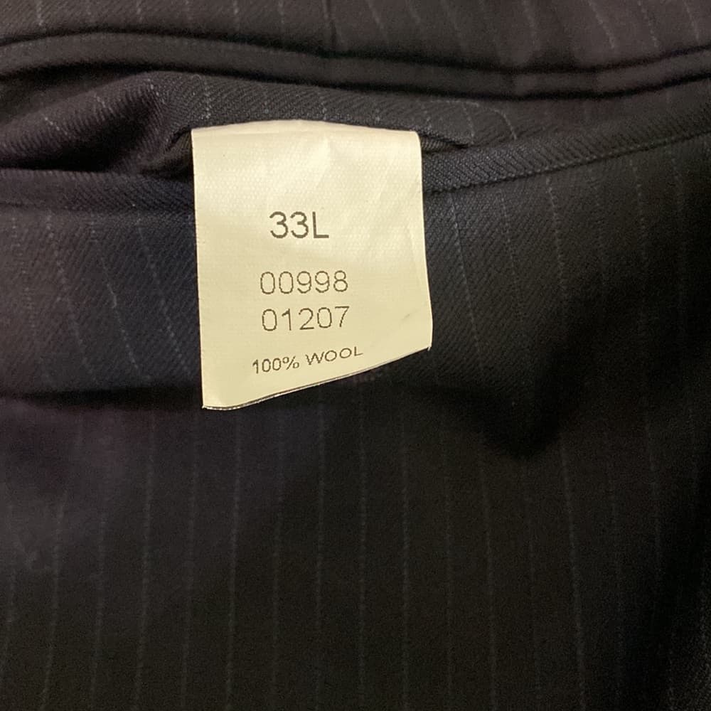 33 x 33 navy blue pin striped dress slacks - Thumbnail 3