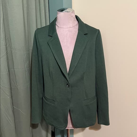 Dark Green Dress Jacket - Thumbnail 6