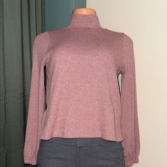 Madewell Pink Turtleneck Sweater - Thumbnail 3