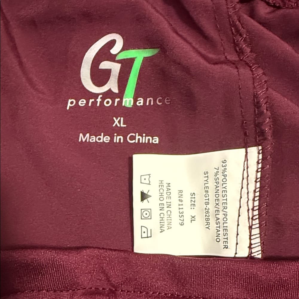 GT Performance Scrub Pants - Wine Colored, Size XL - Thumbnail 6