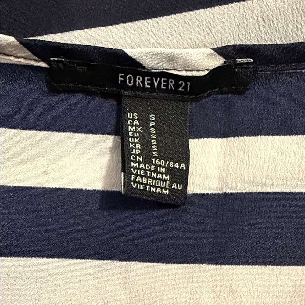 Forever 21 Striped Blouse Top – Size Small - Thumbnail 2