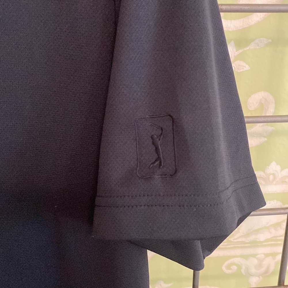 Black PGA golf shirt - Thumbnail 2