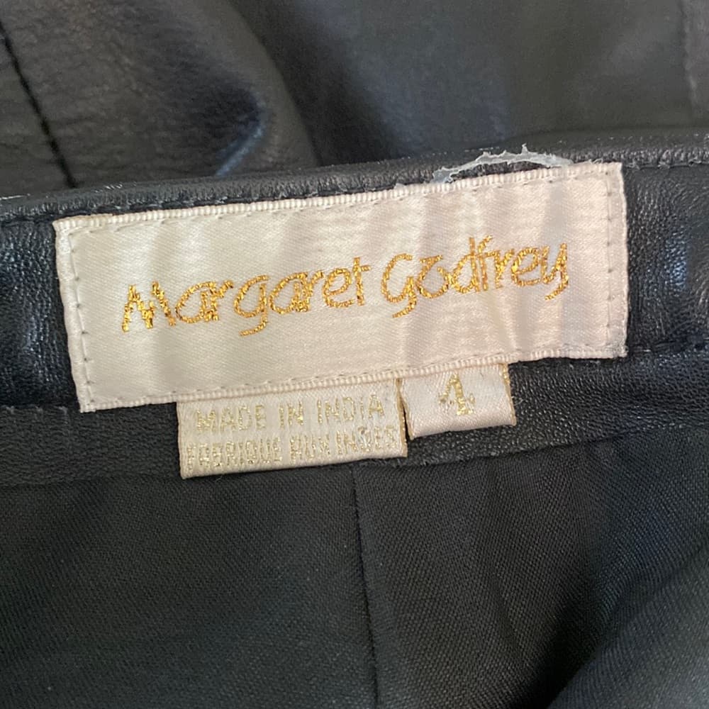 Black leather pants with double polyester lining - Thumbnail 4