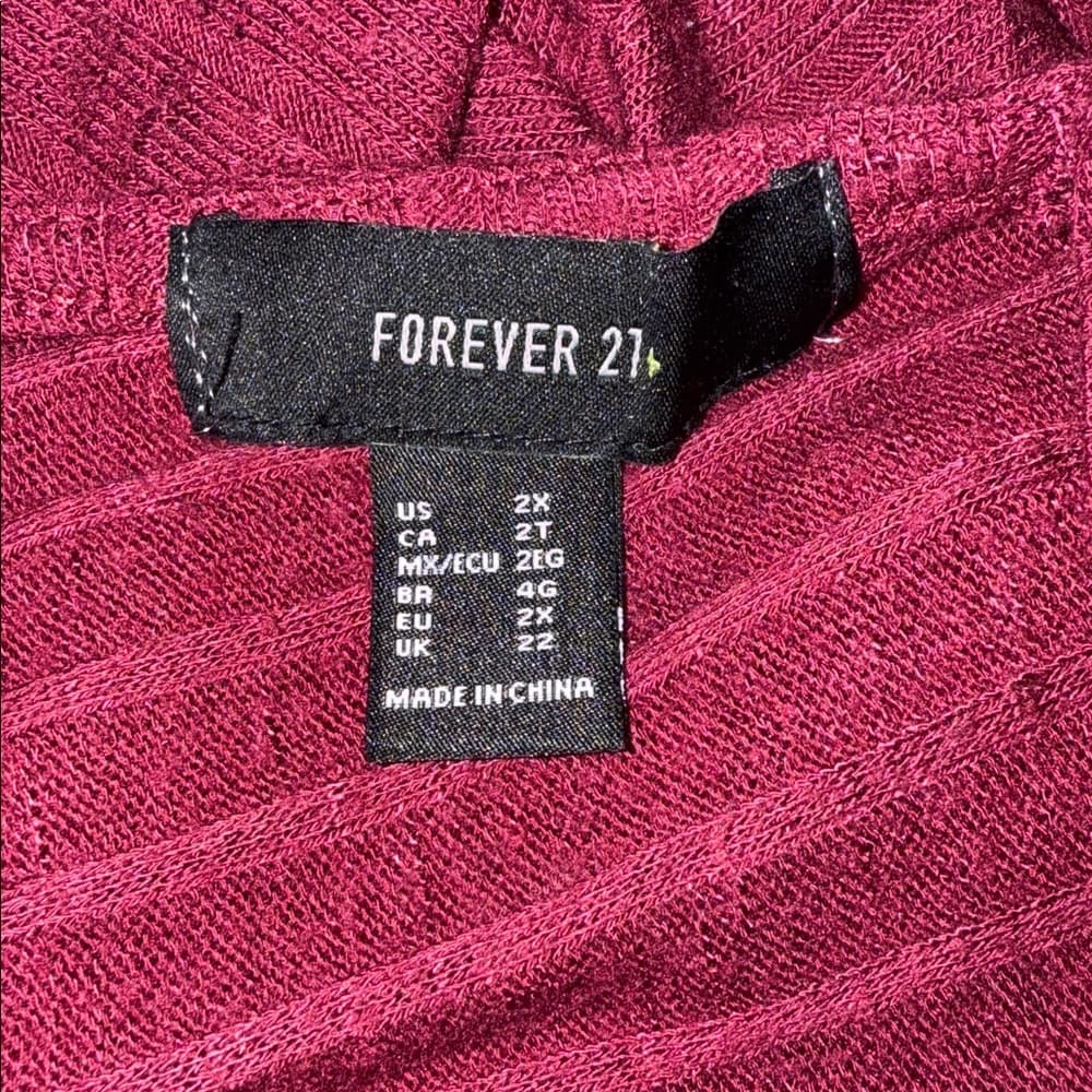 Forever 21 Ribbed Pullover Sweater, Size 2X - Thumbnail 2