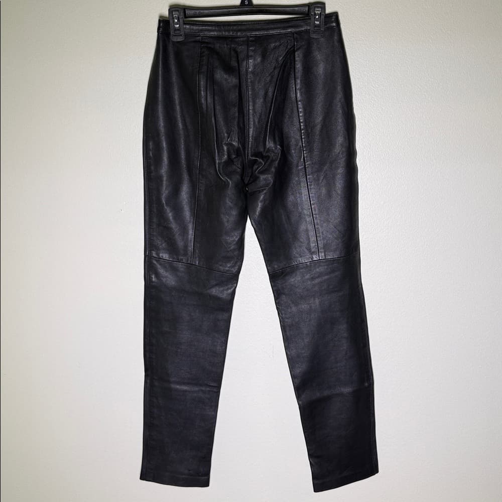 Black leather pants with double polyester lining - Thumbnail 7
