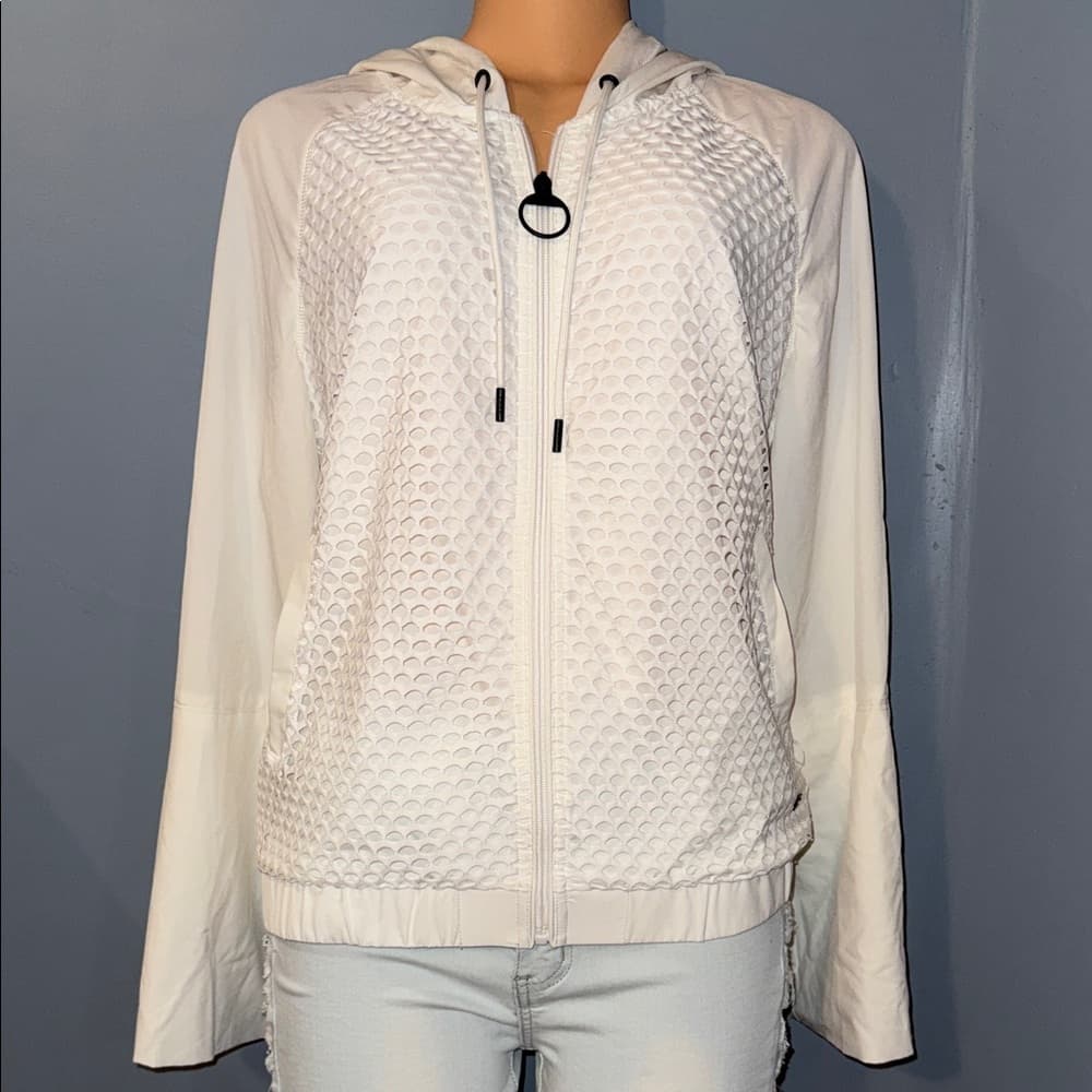 DKNY White Hooded Jacket - Size small - Thumbnail 9