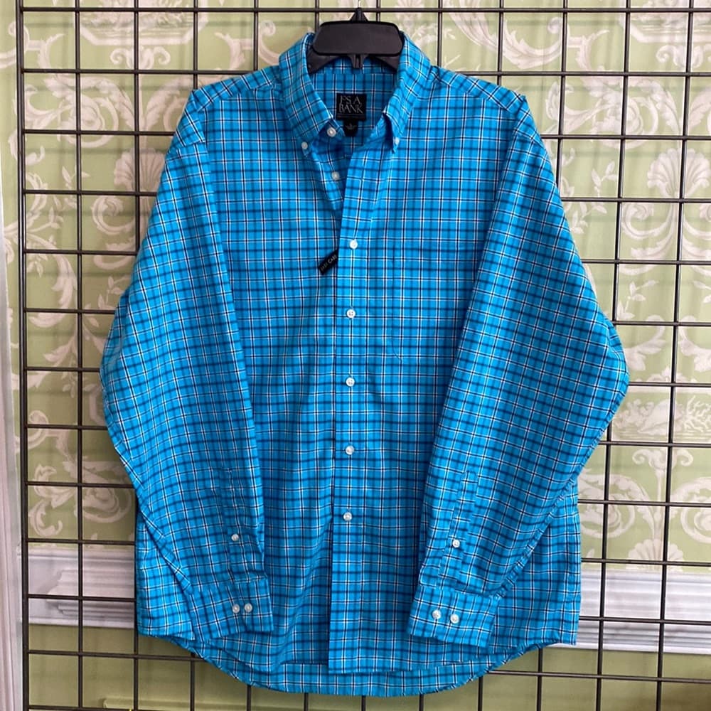 Jos. A. Banks plaid long sleeve button down shirt - Thumbnail 4