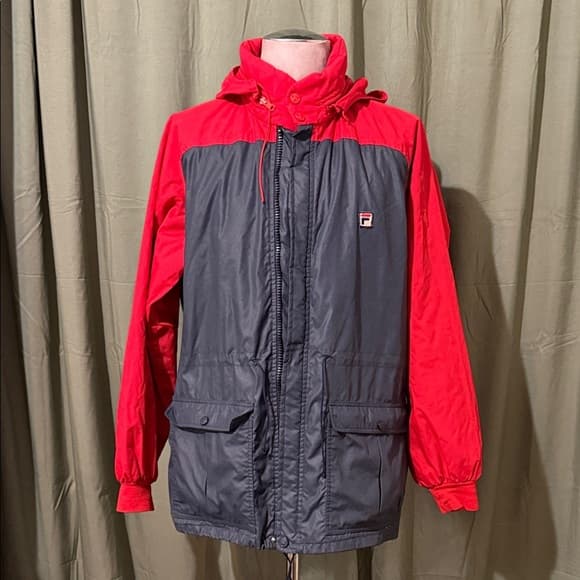Fila Red and Navy Windbreaker Jacket - Thumbnail 11