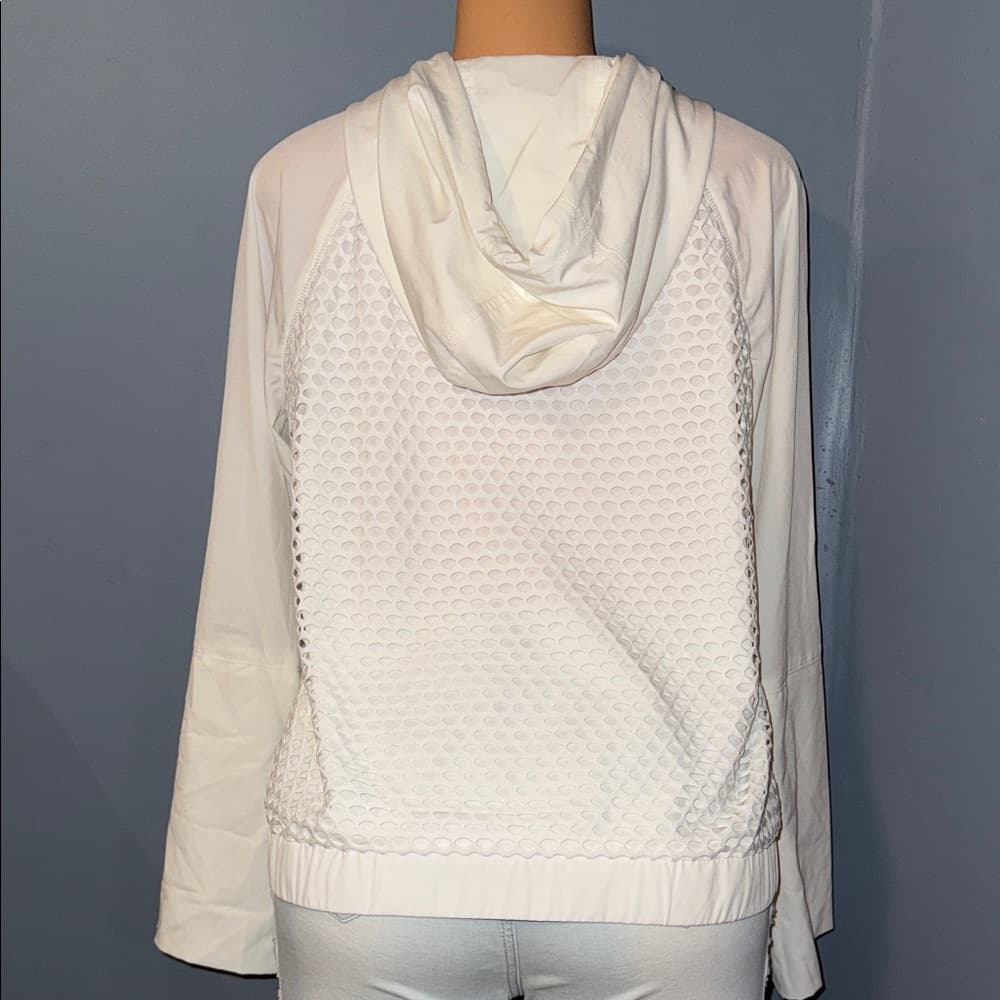 DKNY White Hooded Jacket - Size small - Thumbnail 2