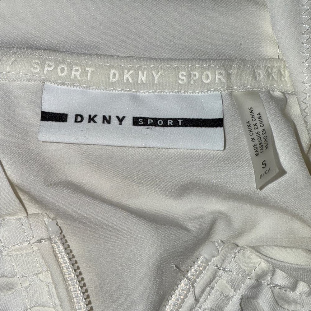 DKNY White Hooded Jacket - Size small - Thumbnail 5