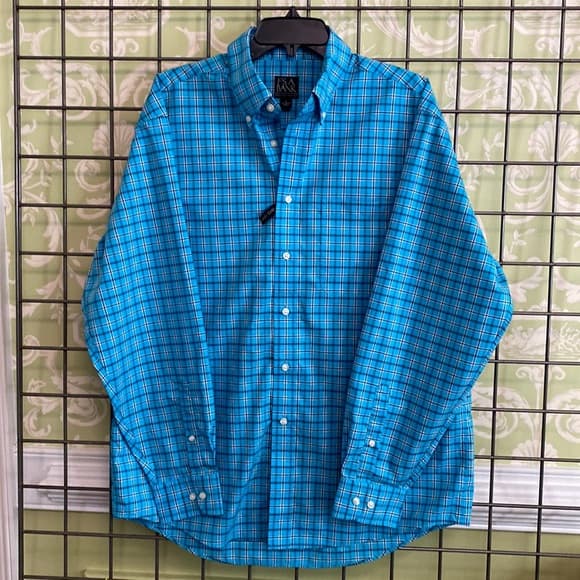 Jos. A. Banks plaid long sleeve button down shirt - Thumbnail 5