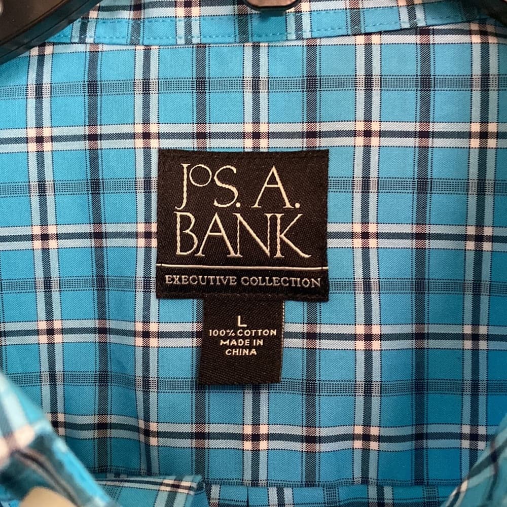 Jos. A. Banks plaid long sleeve button down shirt - Thumbnail 3