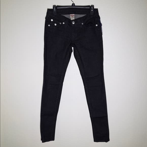 True Religion Black Rhinestone Skinny Jeans – Size 27 - Thumbnail 12