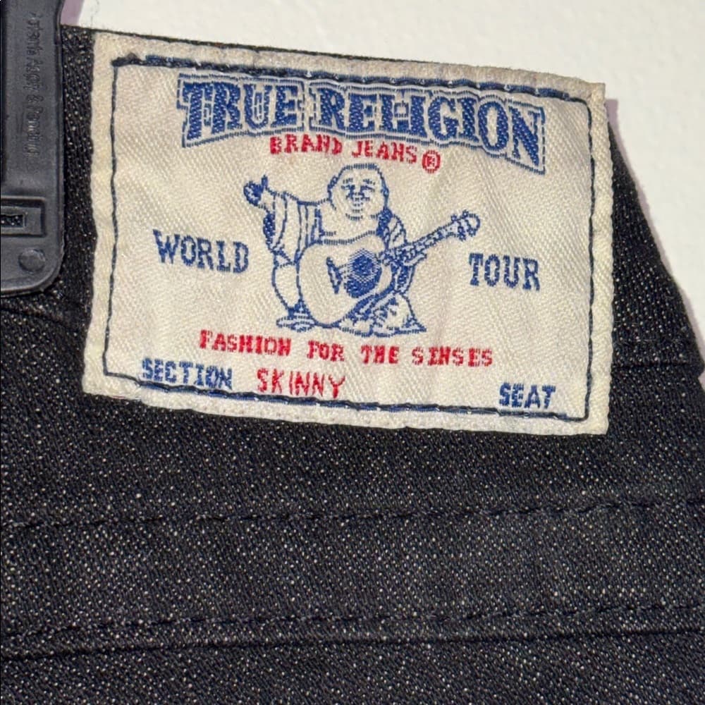True Religion Black Rhinestone Skinny Jeans – Size 27 - Thumbnail 7