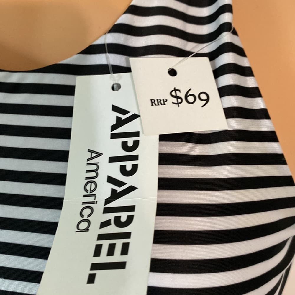 NWT American Apparel Striped Crop Top - Size S - Thumbnail 2