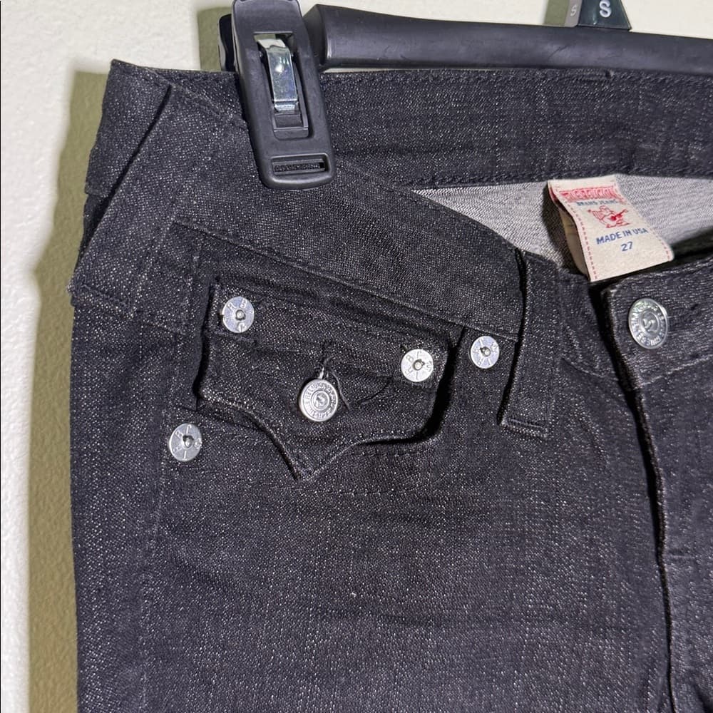 True Religion Black Rhinestone Skinny Jeans – Size 27 - Thumbnail 3
