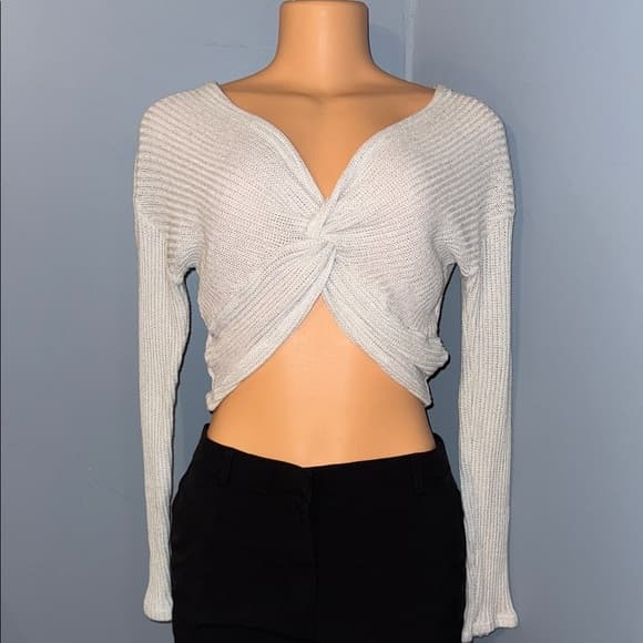 Windsor Knotted Crop Sweater - Size Large - Thumbnail 7