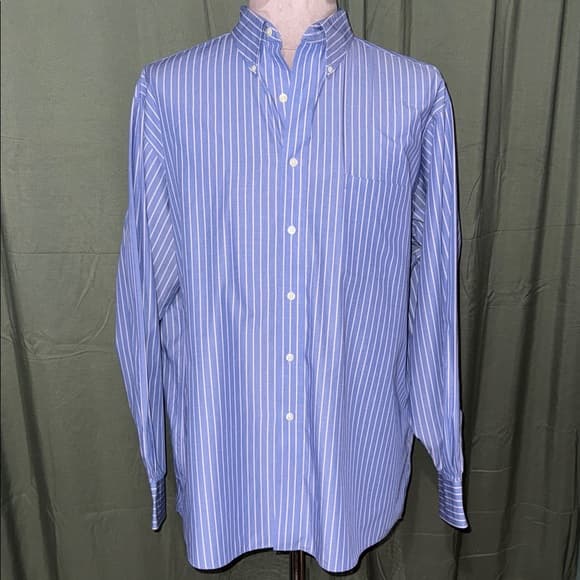 Arrow Men's Blue with Pink & White Stripes Button-Down Shirt - Thumbnail 5