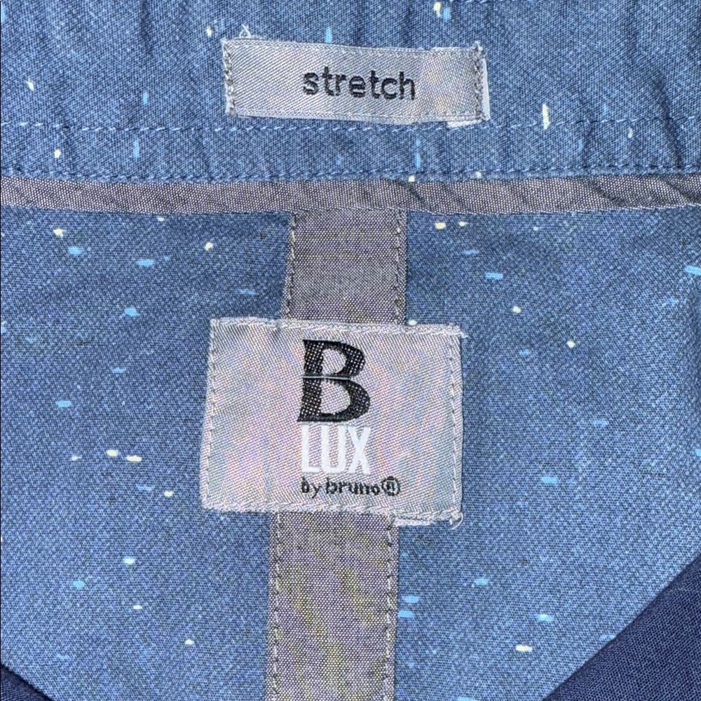 Men's Navy Blue Button Down Shirt - Thumbnail 2