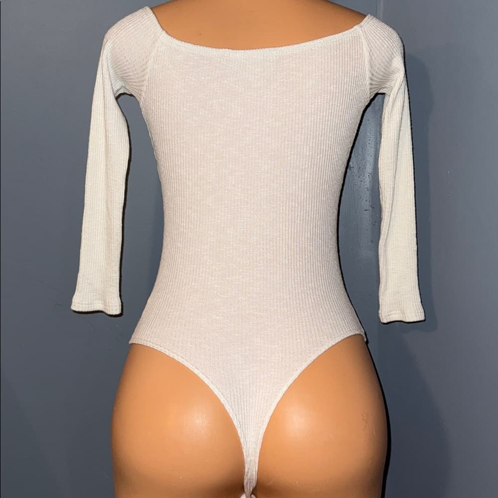 Fashion Nova Long Sleeve One-Piece Swimsuit - Size Small - Thumbnail 3