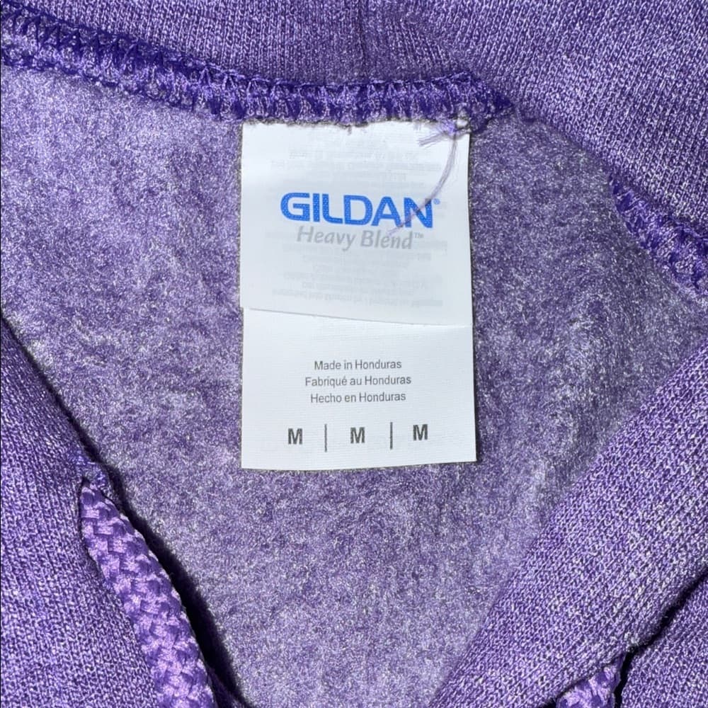 Gildan Purple Texas Hoodie - Size medium - Thumbnail 4