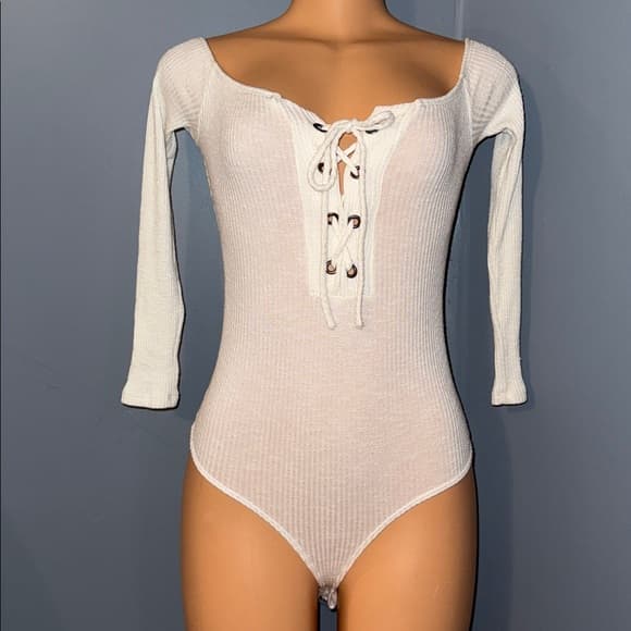Fashion Nova Long Sleeve One-Piece Swimsuit - Size Small - Thumbnail 7