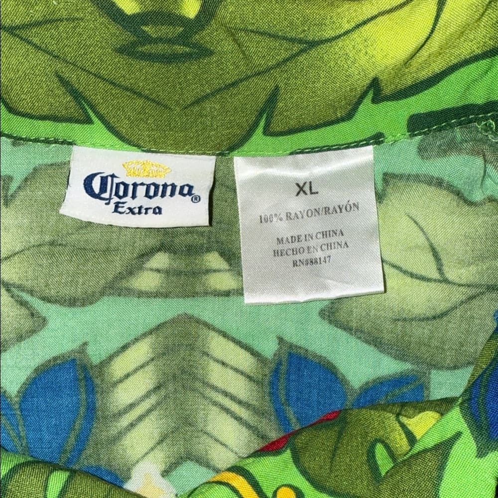 Corona Men's Vibrant Floral Shirt - Green and Yellow - Thumbnail 2