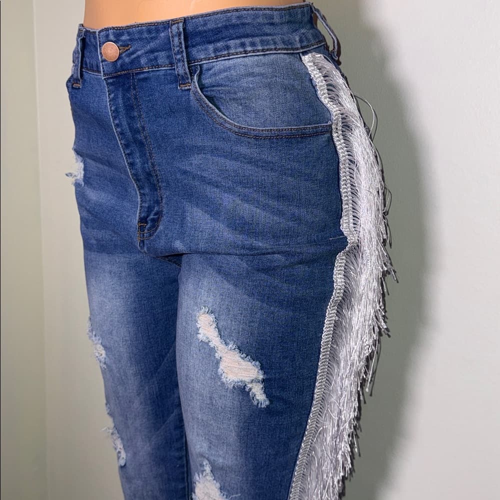 Sj Style Jeans with Fringe - Thumbnail 3